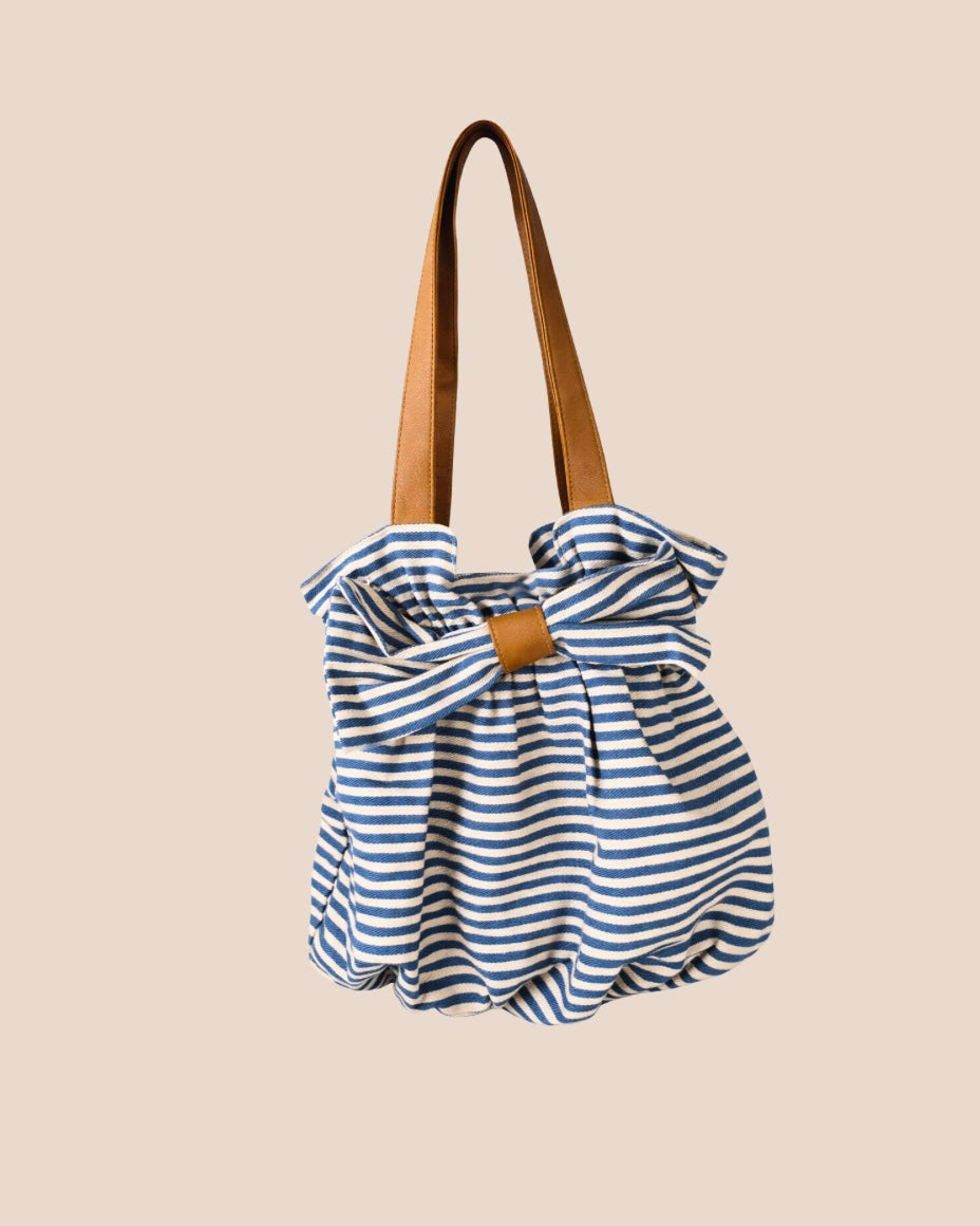 White and blue bag