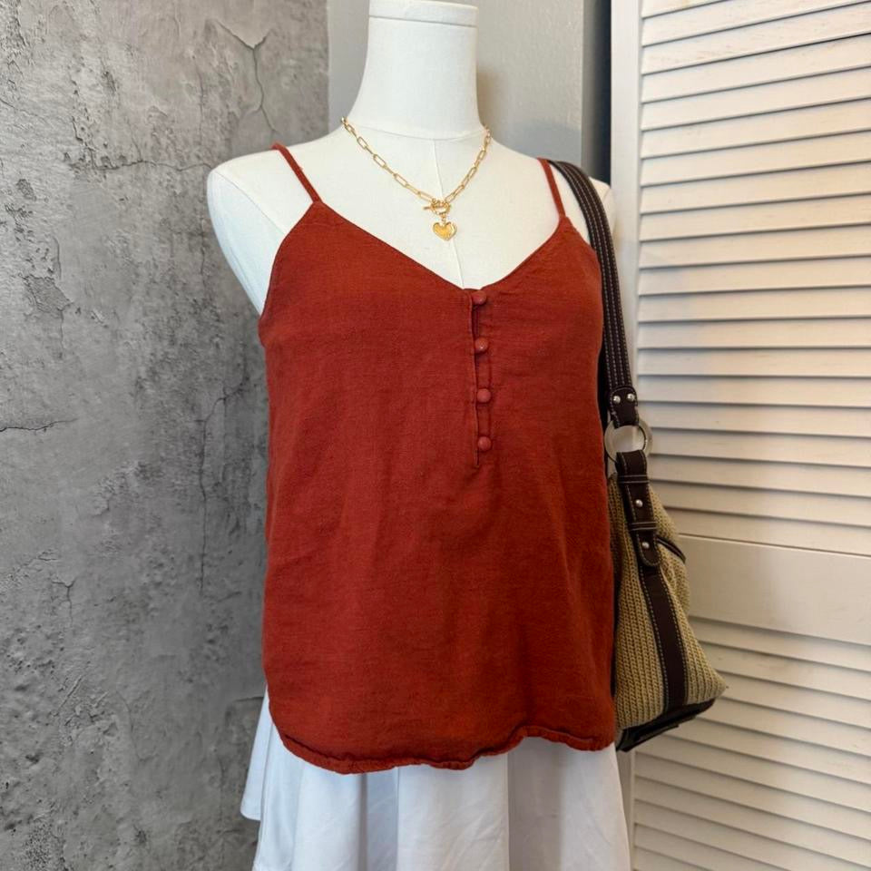 Dark orange top