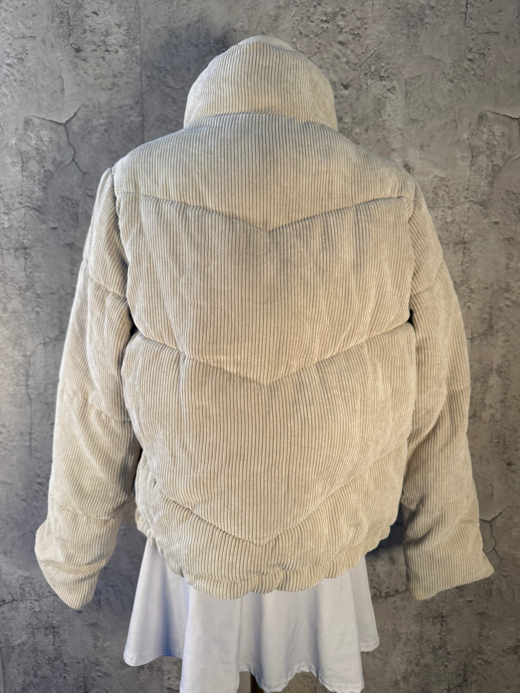 Corduroy puffer jacket