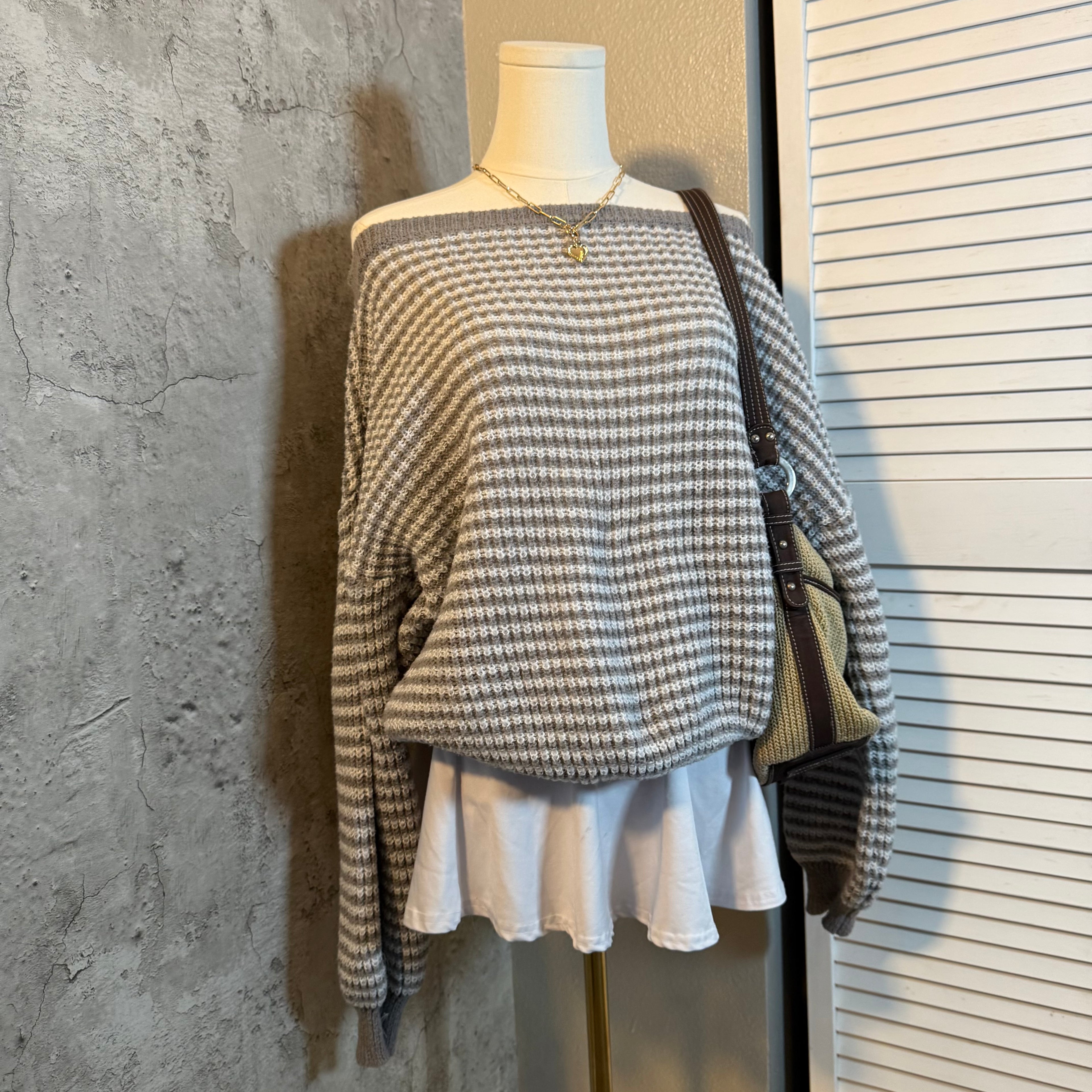 Off the shoulder sweater