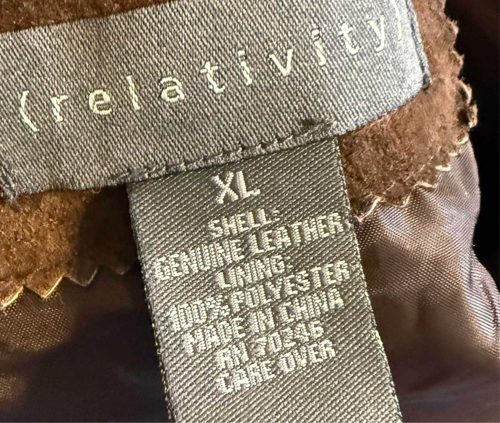 Suede leather jacket