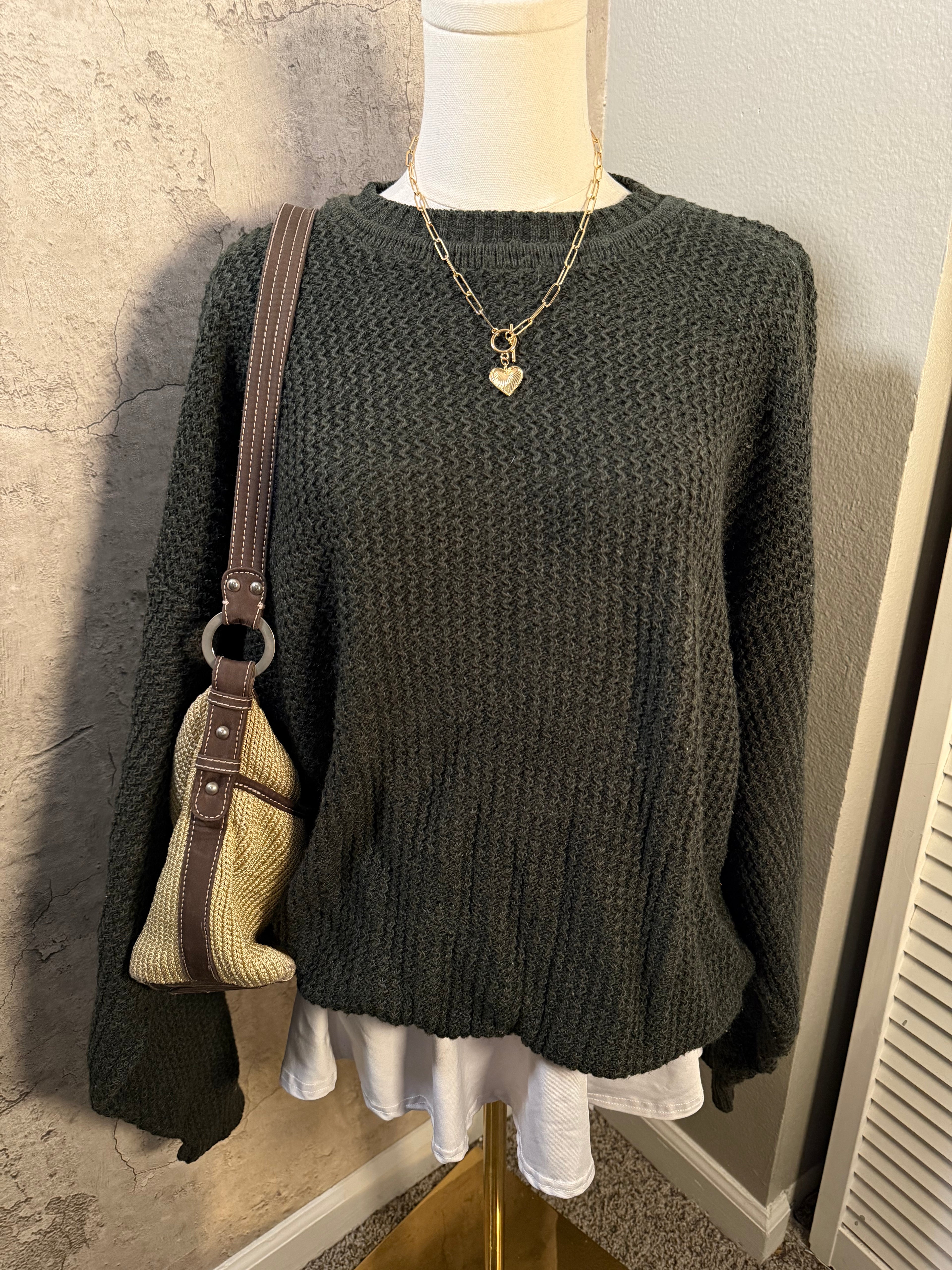Dark green sweater