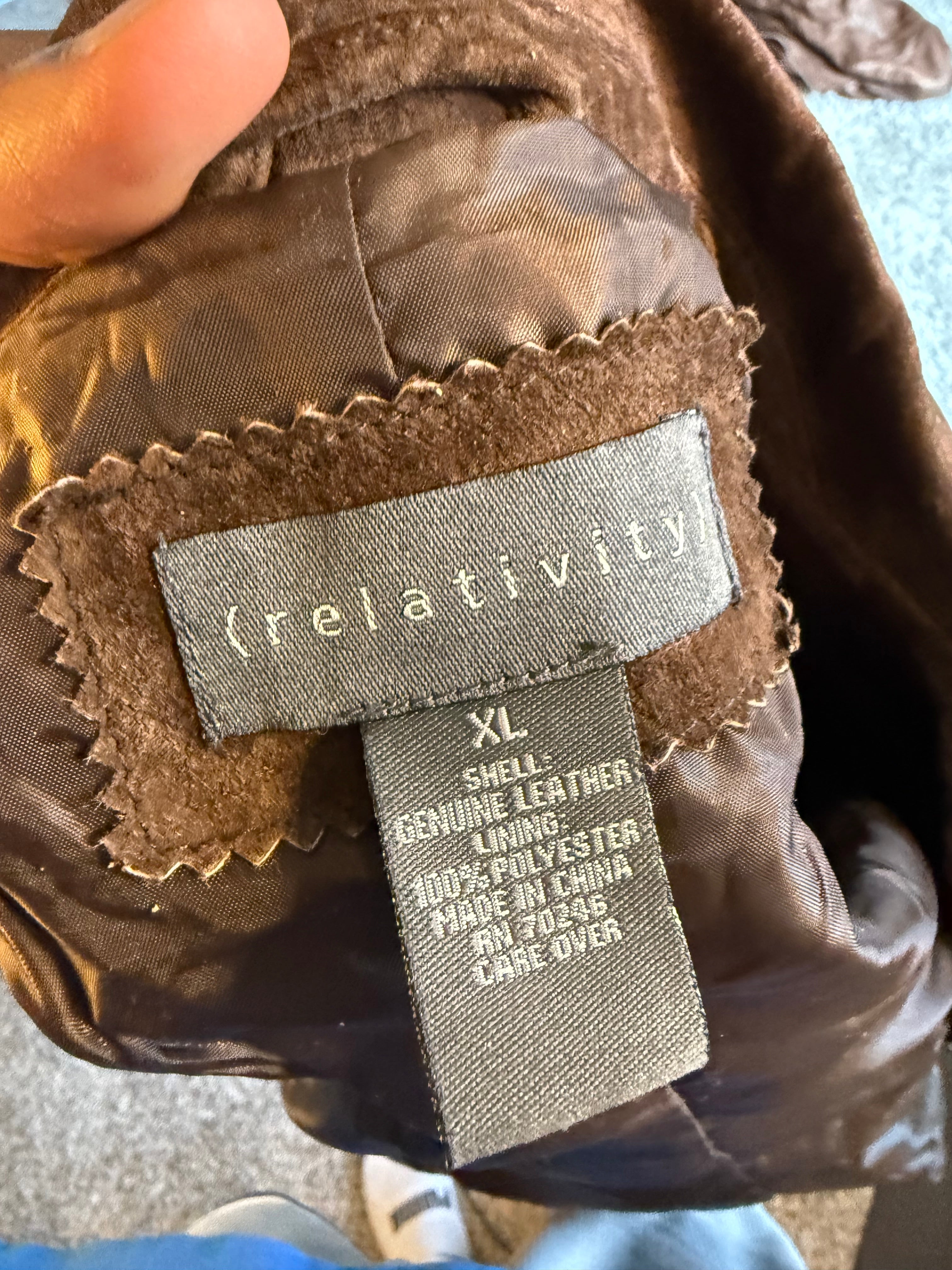 Suede leather jacket