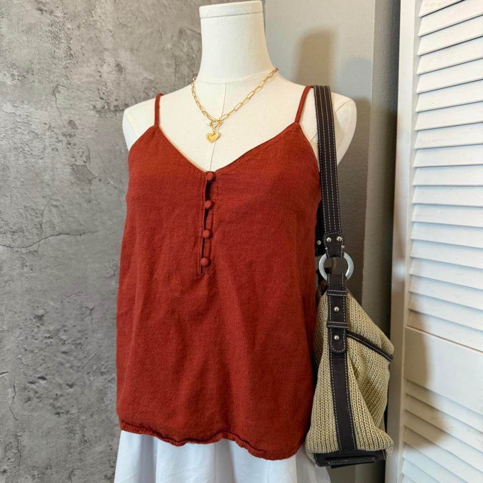 Dark orange top