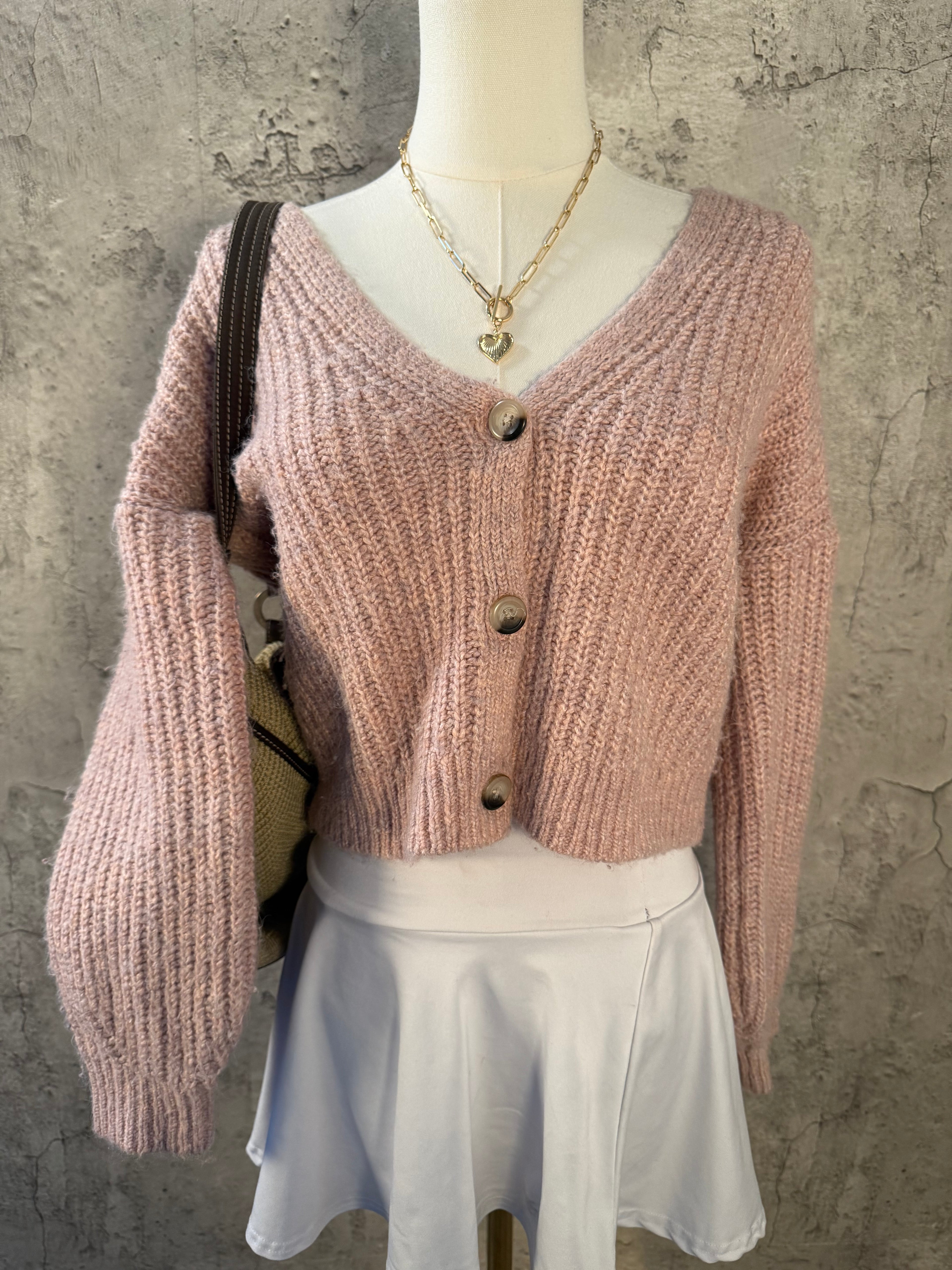 Pink cardigan