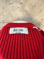 Red long-sleeve top