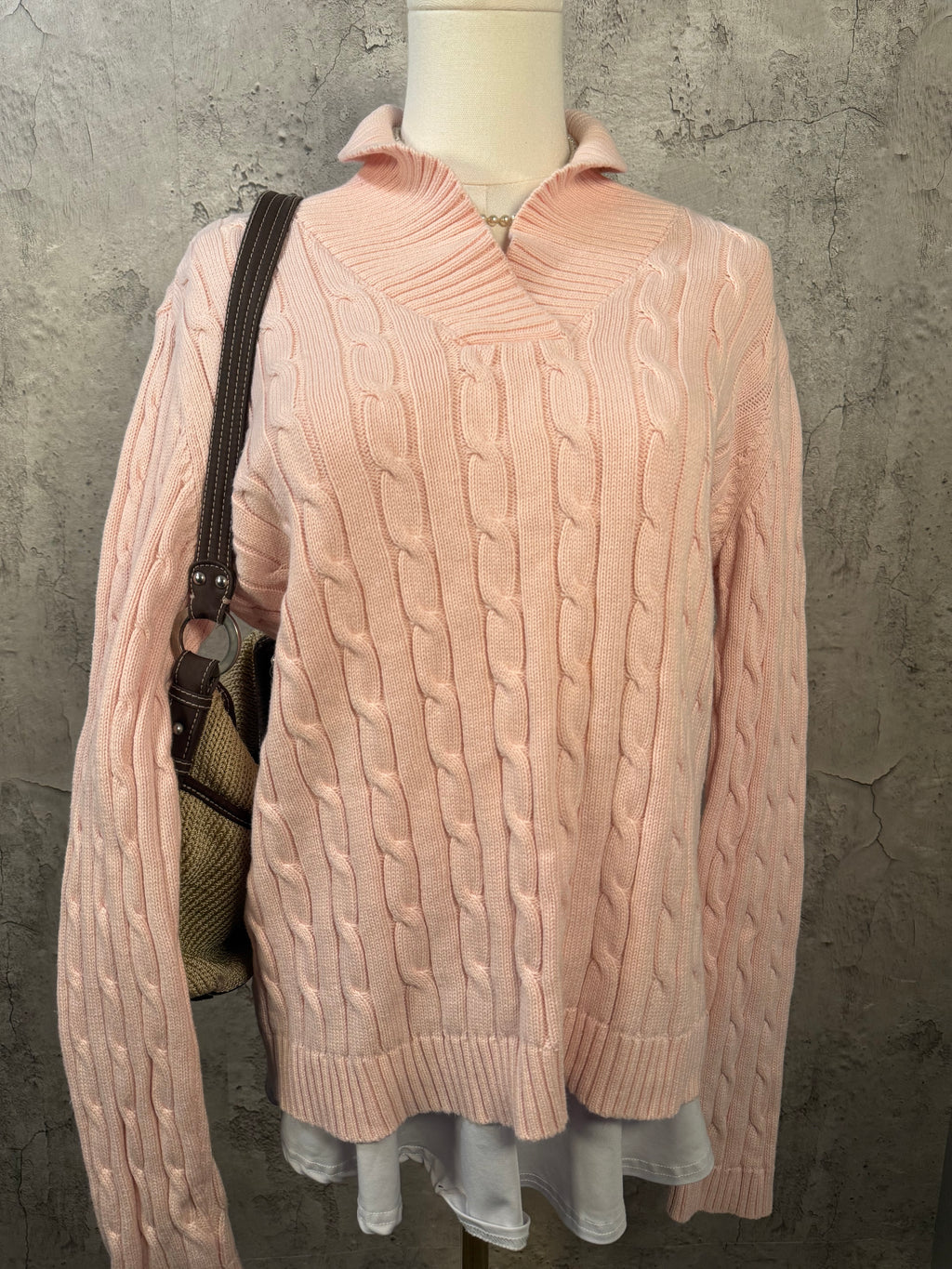 Chaps pink sweater