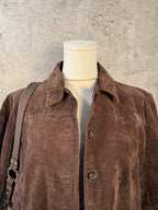 Suede leather jacket