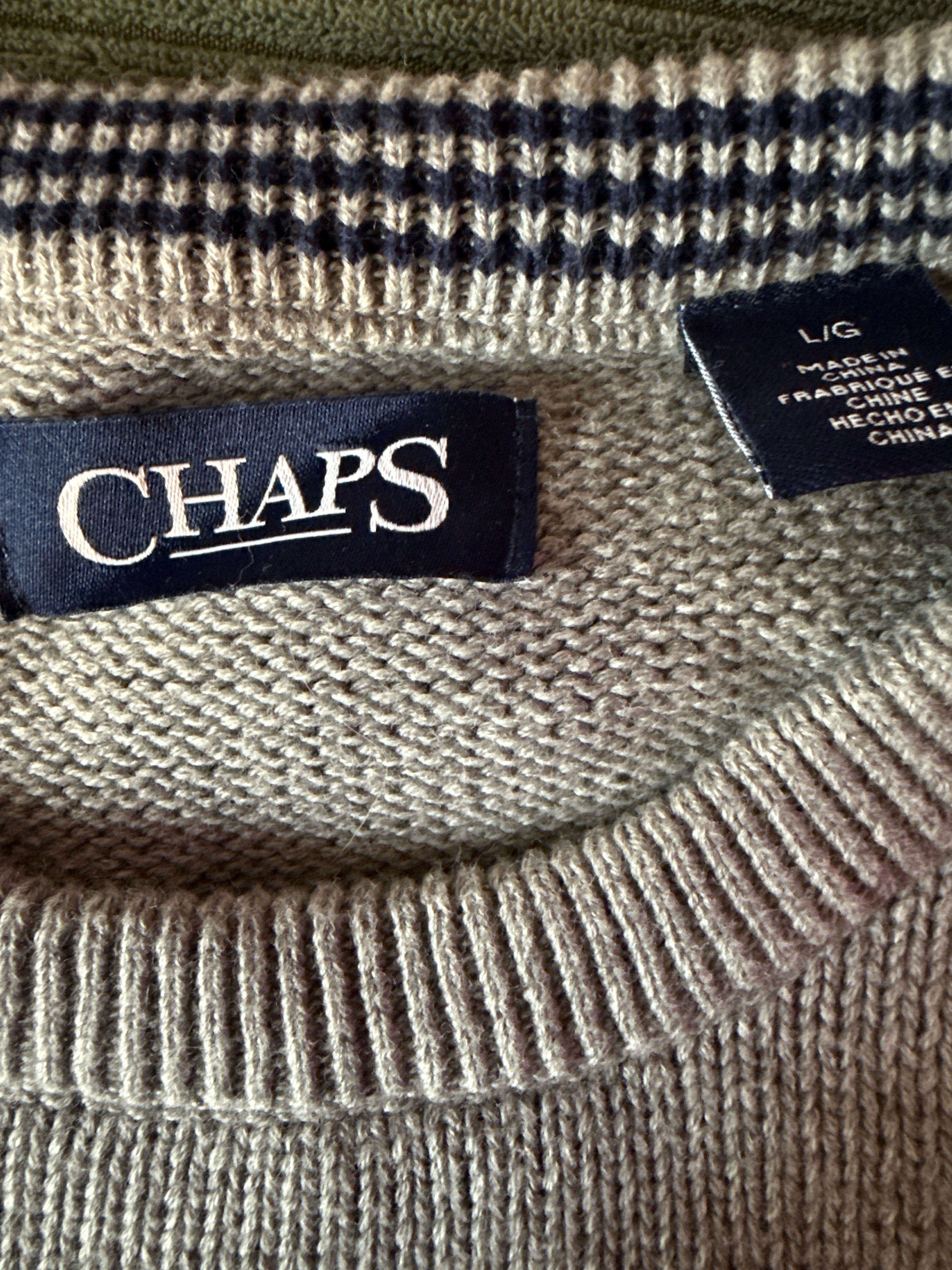 Gray chaps sweatshirt