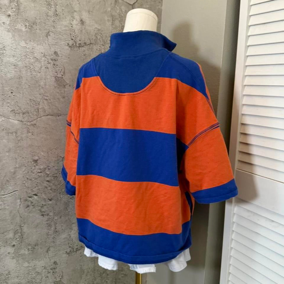Zip up oversized shirt