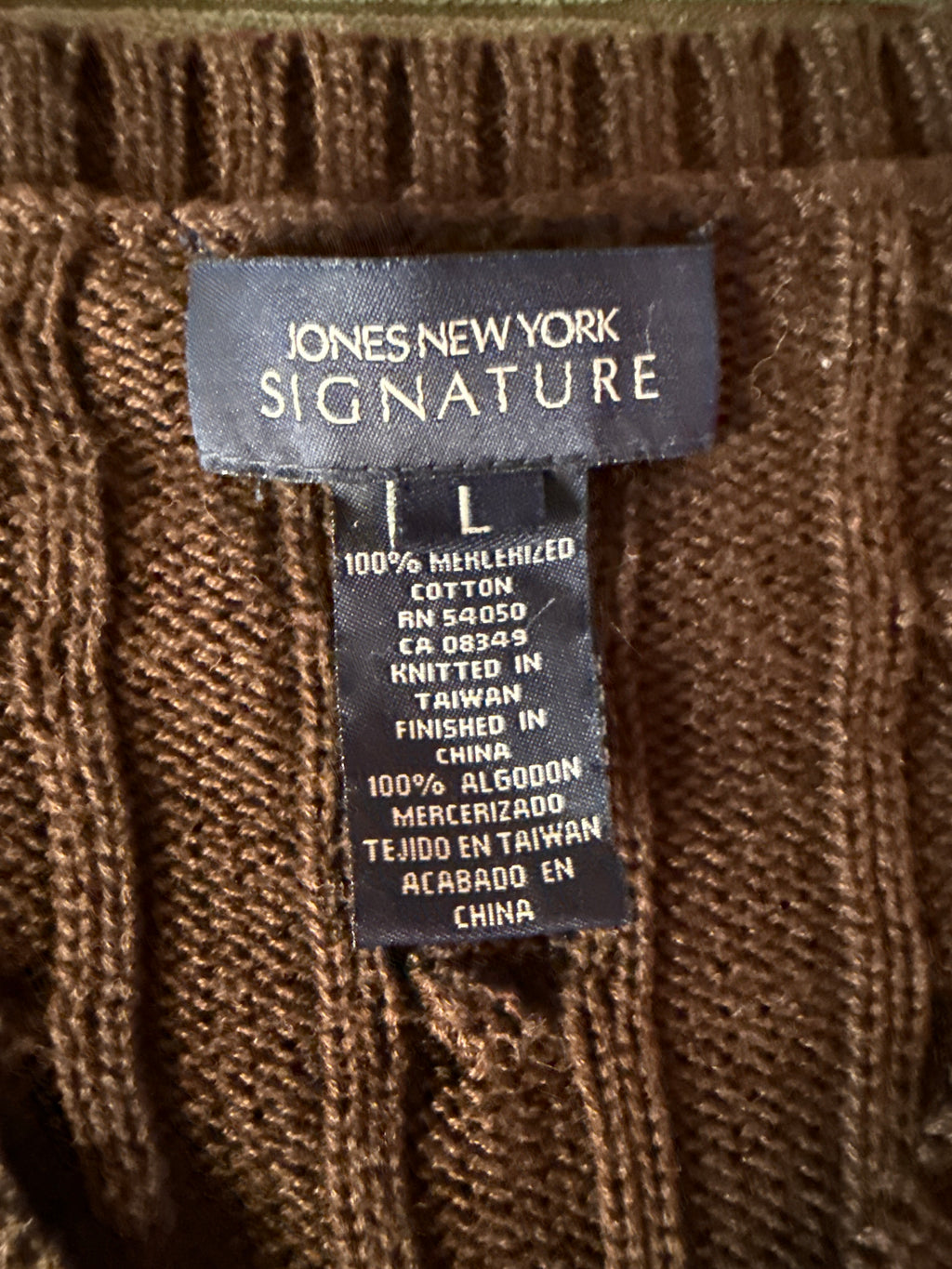 Jones New York brown sweatshirt