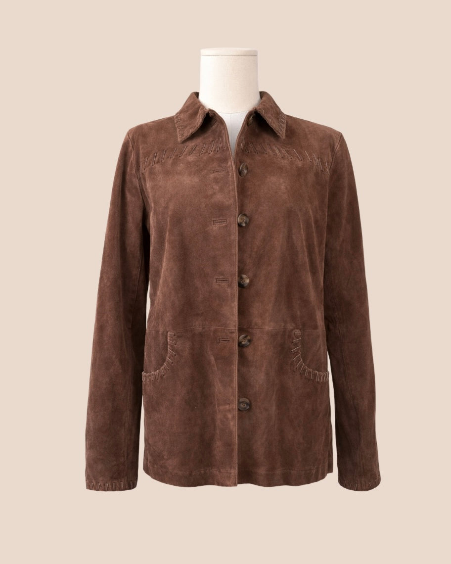 Suede leather jacket