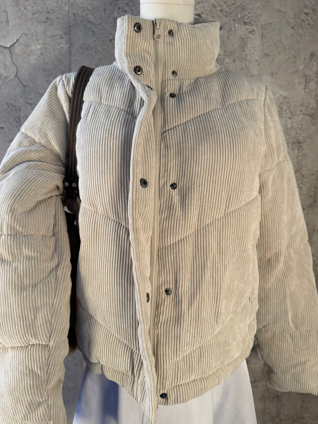 Corduroy puffer jacket
